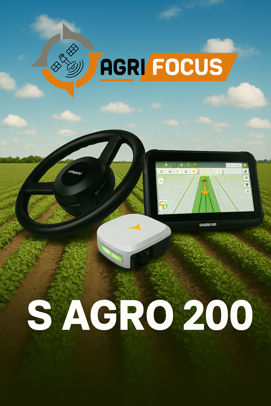Kit GPS Singular AgriFocus monté sur tracteur